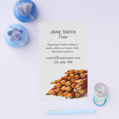 フリーランスの家庭教師または先生スタイリッシュ鉛筆 チラシ (シングル)