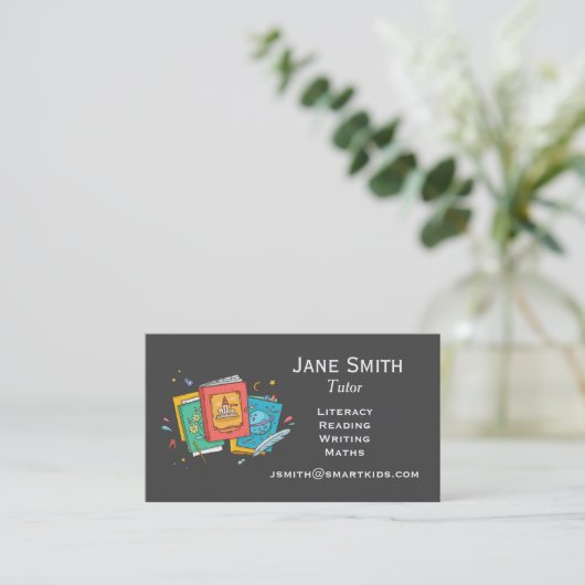 フリーランスの教師や先生書 名刺 (スタンド正面)