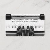 フリーランスの著者巧妙なタイプライターデザイン 名刺 (正面)