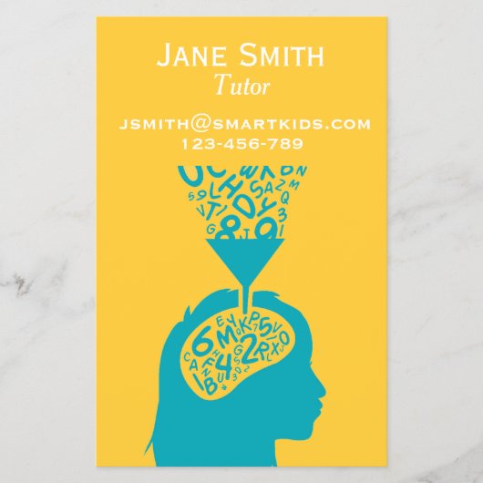 フリーランスの講師または先生 チラシ (正面)