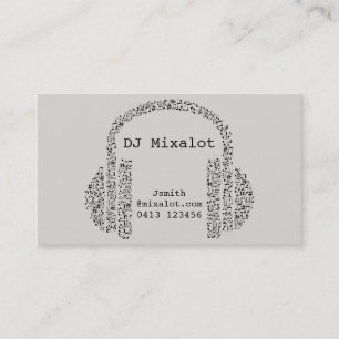 フリーランスのDJ Disk Jockeyパーティー音楽 名刺