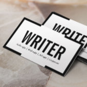 フリーランスはっきりしたライター文字ブ縁どラック 名刺