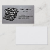 フリーランス作家タイプライターデザイン スタイリッシュ 名刺 (正面/裏面)