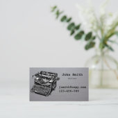 フリーランス作家タイプライターデザイン スタイリッシュ 名刺 (スタンド正面)