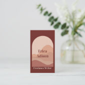 フリーランス作家テラコッタ抽象芸術ボホ 名刺 (スタンド正面)