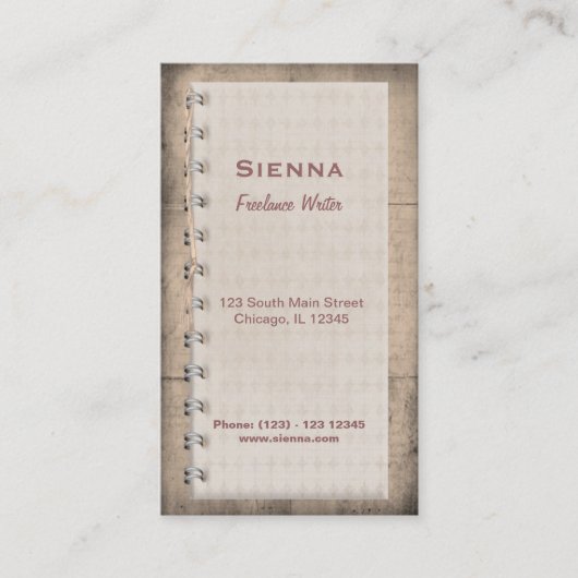 フリーランス作家 名刺 (正面)