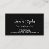 フリーランス写真家カメラ撮影黒 名刺 (裏面)
