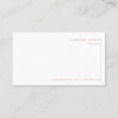 フリーランス赤面フォーマルホワイトミニマルQrコード 名刺 (正面)