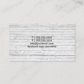 フリーランス・ライターのペンのロゴの素朴な木 名刺 (裏面)