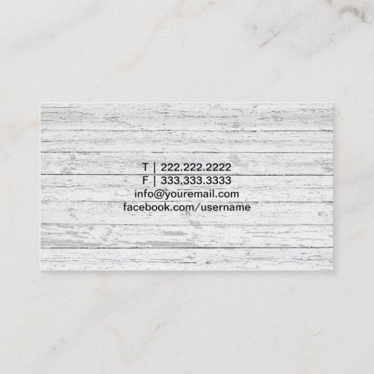 フリーランス・ライターのペンのロゴの素朴な木 名刺 (裏面)