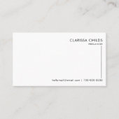 フリーランフォーマルサミニマシンプルリストQrコード 名刺 (正面)