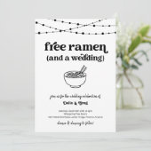 フリーラーメンおもしろい結婚式招待状 招待状 (スタンド正面)