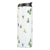 フリーリドアルパインスキーヤーズスキーイラストレーションスキー タンブラー (回転左)