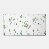 フリーリドアルパインスキーヤーズスキーイラストレーションスキー デスクマット (正面)