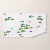 フリーリドアルパインスキーヤーズスキーイラストレーションスキー バスタオルセット (ハンドタオル)