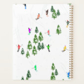 フリーリドアルパインスキーヤーズスキーイラストレーションスキー プランナー手帳 (裏面)