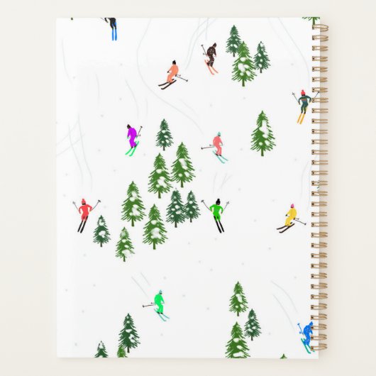 フリーリドアルパインスキーヤーズスキーイラストレーションスキー プランナー手帳 (裏面)