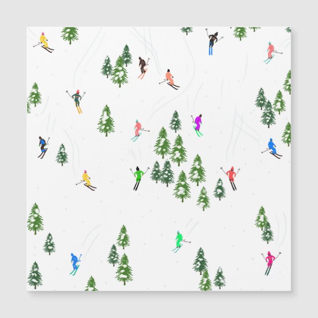 フリーリドアルパインスキーヤーズスキーイラストレーションパーティー (正面)