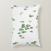 フリーリドアルパインスキーヤーズスキーイラストレーションパーティー アクセントクッション (正面(垂直))