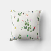 フリーリドアルパインスキーヤーズスキーイラストレーションパーティー クッション (裏面)