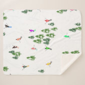 フリーリドアルパインスキーヤーズスキーイラストレーションパーティー シェルパブランケット (正面(横))