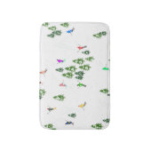 フリーリドアルパインスキーヤーズスキーイラストレーションパーティー バスマット (正面縦)