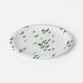 フリーリドアルパインスキーヤーズスキーイラストレーションパーティー ペーパープレート (アングル)