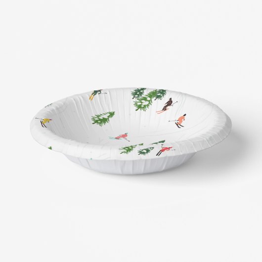 フリーリドアルパインスキーヤーズスキースキースキアートパーティー ペーパーボウル (傾斜あり)