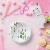 フリーリドアルパインスキーヤーズスキースキースキアートパーティー ペーパーボウル (パーティー)