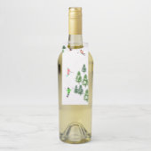 フリーリドアルパインスキーヤーズスキースキースキアートパーティー ボトルネックタグ (ボトル)