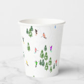 フリーリドアルパインスキーヤーズスキースキースキアートパーティー 紙コップ (正面)