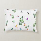 フリーリドスノーボーダースノーボードイラストレーション アクセントクッション (裏面)