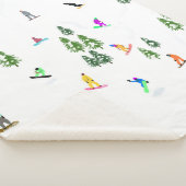 フリーリドスノーボーダースノーボードイラストレーション シェルパブランケット (3/4)