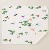 フリーリドスノーボーダースノーボードイラストレーション シェルパブランケット (正面(横))