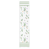 フリーリドスノーボーダースノーボードイラストレーション ショートテーブルランナー (正面)