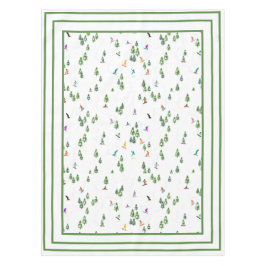 フリーリドスノーボーダースノーボードイラストレーション テーブルクロス