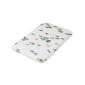 フリーリドスノーボーダースノーボードイラストレーション バスマット (アングル)