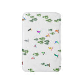 フリーリドスノーボーダースノーボードイラストレーション バスマット (正面縦)