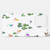 フリーリドスノーボーダースノーボードイラストレーション Case-Mate iPhoneケース (裏面 (横))