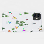 フリーリドスノーボーダースノーボードイラストレーション Case-Mate iPhoneケース (裏面(横))