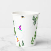 フリーリドスノーボーダースノーボードデザイン 紙コップ (裏面)