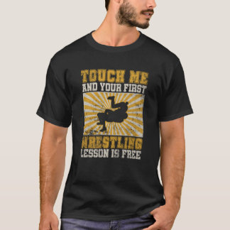 フリーレッスンフリースタイルレスリングスポーツレスラー Tシャツ