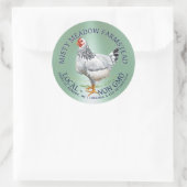 フリーレンジウォーターカラーヘングリーンエッグカートン ラウンドシール (バッグ)