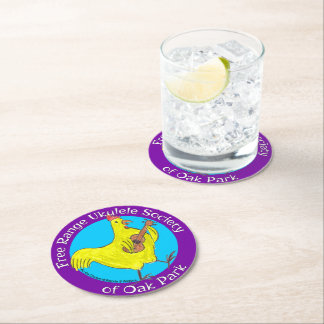 フリーレンジウクレレ協会紙コースター ラウンドペーパーコースター