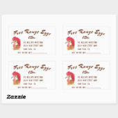 フリーレンジエッグウォーターカラーエッグカートン 長方形シール (シート)