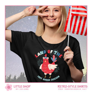 フリーレンジチキンの愛国的土地 Tシャツ