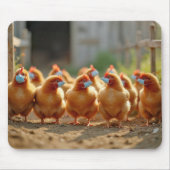 フリーレンジチキン顔マスク マウスパッド (正面)