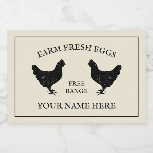 フリーレンジファーム生卵チキンシルエット フードラベル (シングルラベル)