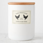 フリーレンジファーム生卵チキンシルエット フードラベル (正面)