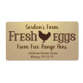 フリーレンジヘンスラベルの生卵 ラベル (正面)